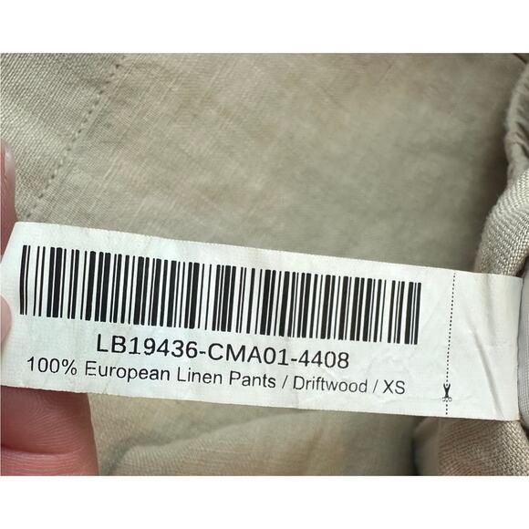 Quince European Linen Pull on Pants in Driftwood sz XS Small Spots - Picture 6 of 10